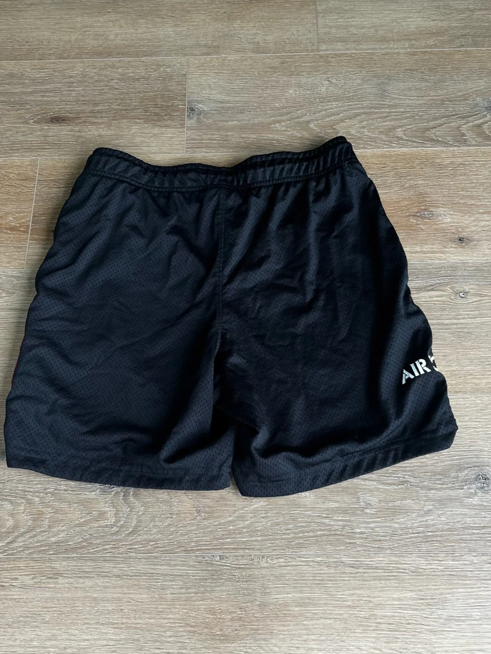 Jordan Black Athletic Mesh Shorts with Red Accent size S